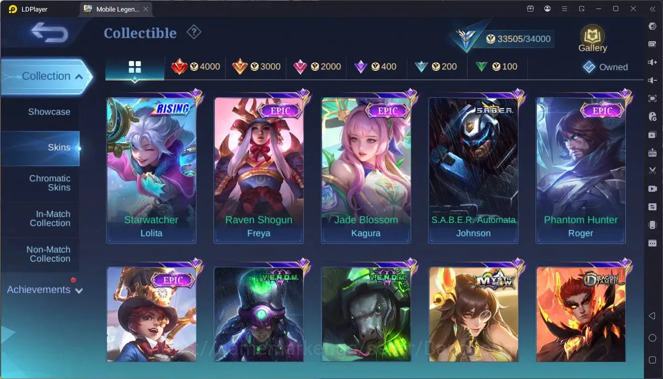 Mobile Legends: Bang Bang Accounts GLOBAL Hero 113 Skin 168|CC Natalia|Meowkin Hunter image 5