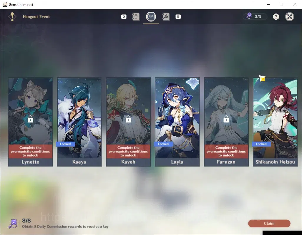 Genshin Impact Accounts ASIA|AR 54|3 Limited + 1 (*5 Weapon)|Columbina,Nic image 20