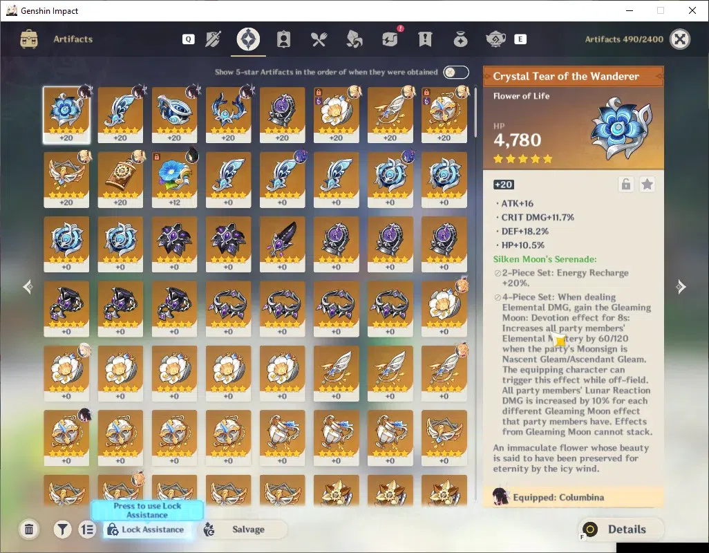 Genshin Impact Accounts ASIA|AR 54|3 Limited + 1 (*5 Weapon)|Columbina,Nic image 4