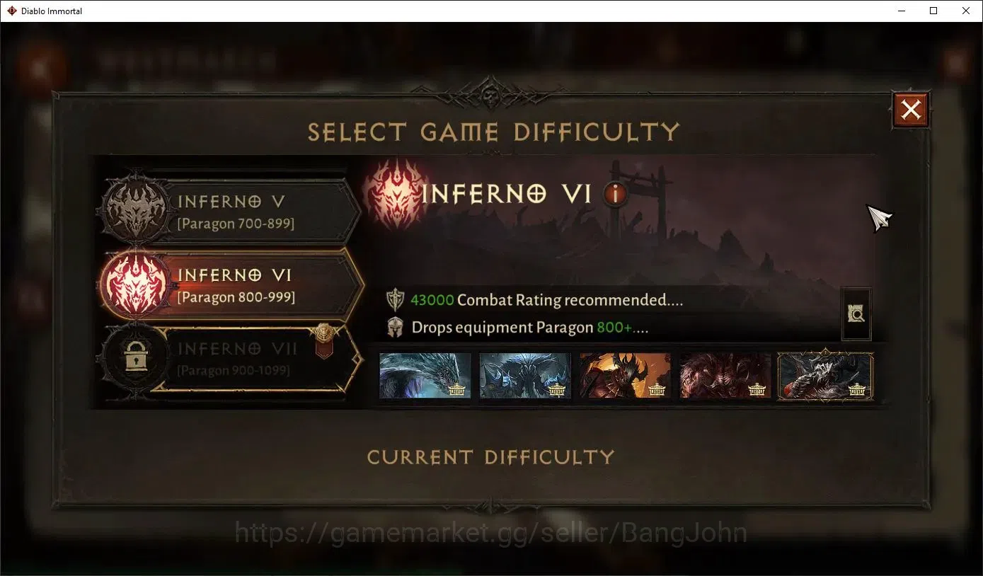 Diablo Immortal Accounts Others SEA - Verathiel |60 (920) Blood Knight - Maledictor |CR 45k |Reso 540|L30 (4*) Stormlost 11