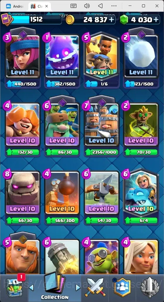 Clash Royale Accounts Mobile |Trophy 12030|1 Max Cards|15 EVO Cards|5 He image 11