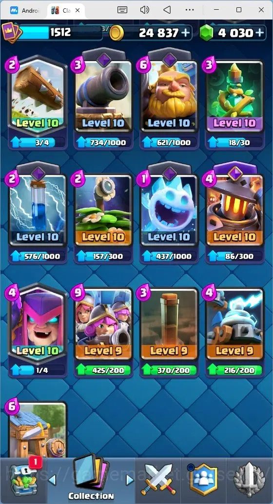 Clash Royale Accounts Mobile |Trophy 12030|1 Max Cards|15 EVO Cards|5 He image 13
