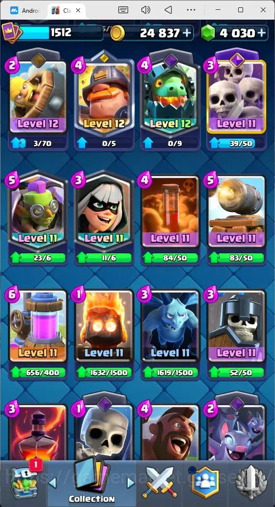 Clash Royale Accounts Mobile |Trophy 12030|1 Max Cards|15 EVO Cards|5 He image 8