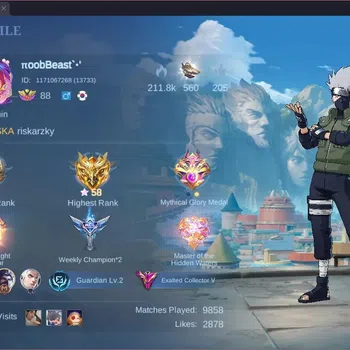 Mobile Legends: Bang Bang Accounts Collector Global |Hero 133|Skin 336|Exalted|Naruto Haya|Prime Granger|LBX Akai|5-STAR
