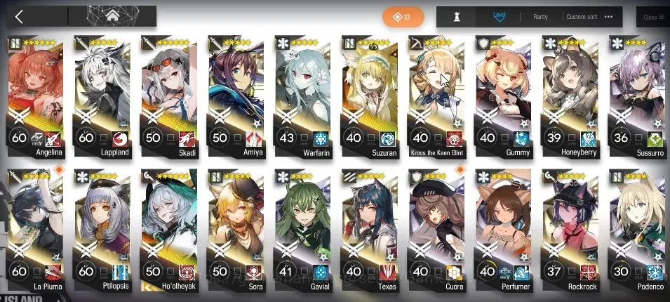 Arknights Accounts High-End Lv 97|225 Op+80 Outfits|5 Limited|Lappland,OmerTosa,SilverAsh,Exusial,Kaltsit|2830 9
