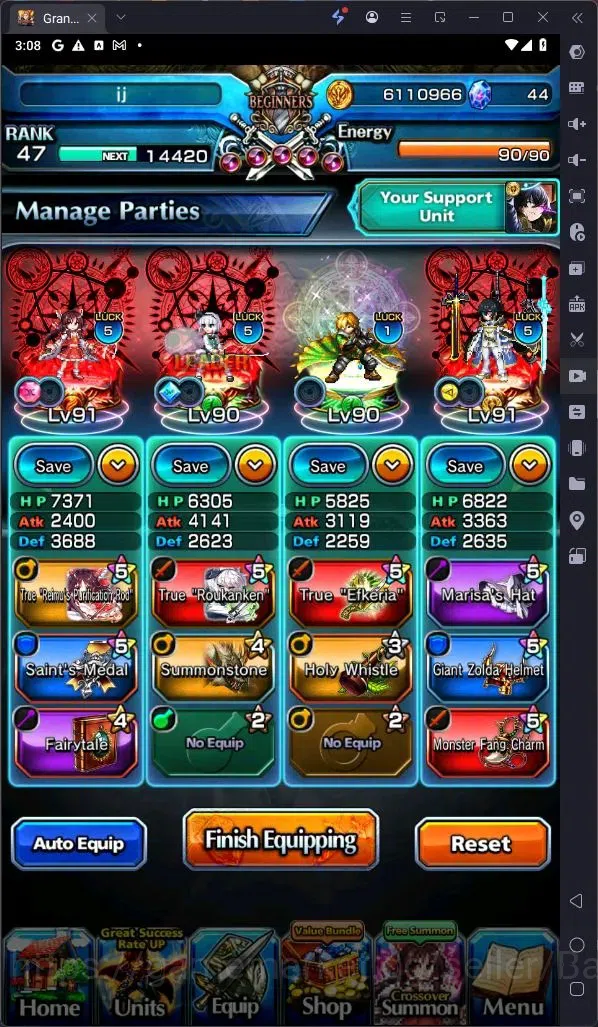 Grand Summoners Accounts Global | Rank 47 | Reimu Hakurei, Youmu Konpaku, I image 3