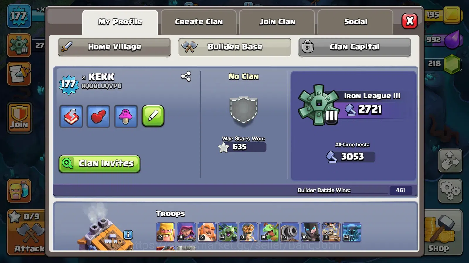 Clash of Clans Accounts Global | TH16-BH9|LVL 177|HH10|BK71,AQ77,MP60,GW41 image 12