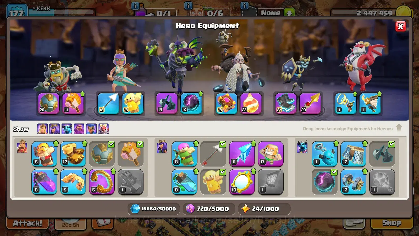 Clash of Clans Accounts Global | TH16-BH9|LVL 177|HH10|BK71,AQ77,MP60,GW41 image 8