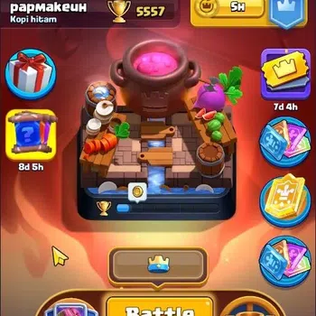 Clash Royale Accounts Others Trophy 5557 | KTL 11| CL 737 | Cards 77 | 1 Champ | 7 Evo | Arena 16 | 1.6K Gems | 128K Gold