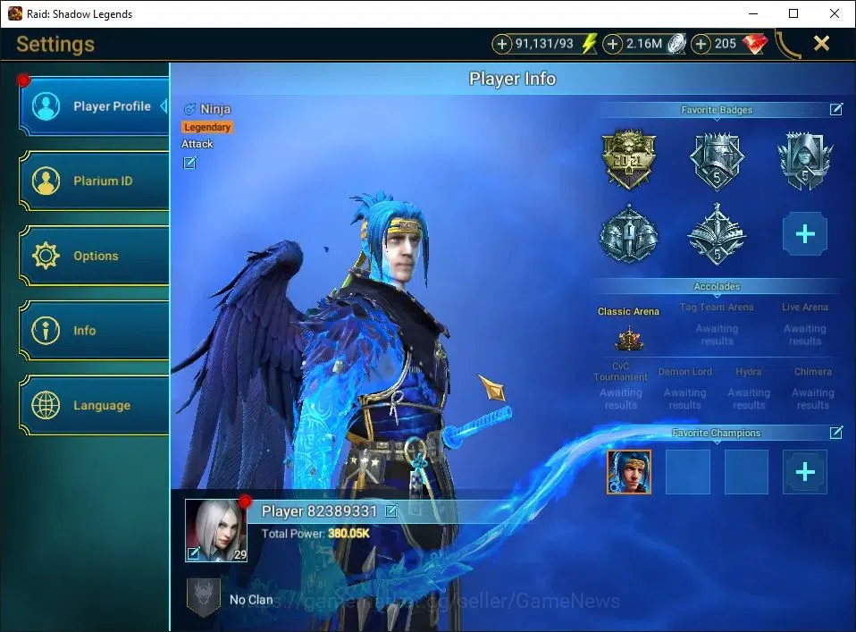Raid: Shadow Legends Accounts Lv29 380K Power|21 Legend(Predator,Ninja,Alice,Xen image 2