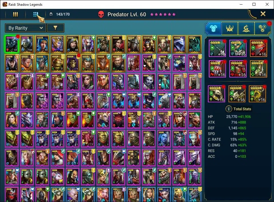 Raid: Shadow Legends Accounts Lv29 380K Power|21 Legend(Predator,Ninja,Alice,Xen image 3