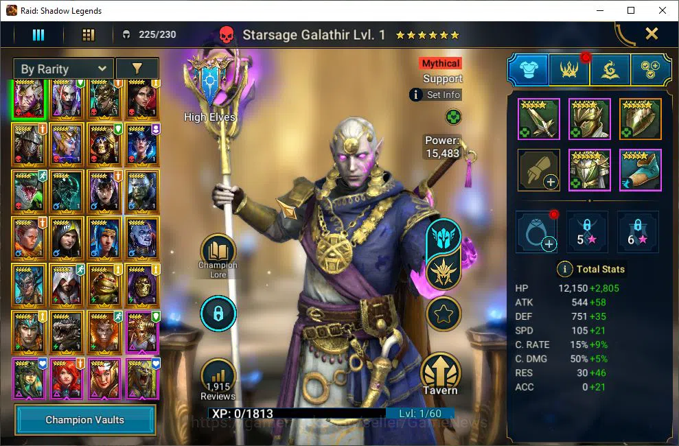 Raid: Shadow Legends Accounts Lv6 651K Power|1 Mythic(Galathir)+22 Legendary(Nin image 3