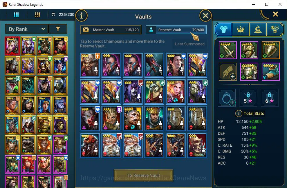 Raid: Shadow Legends Accounts Lv6 651K Power|1 Mythic(Galathir)+22 Legendary(Nin image 8