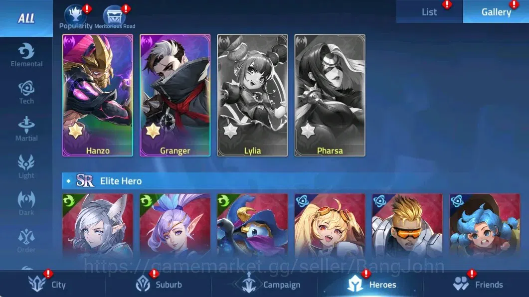 Mobile Legends: Adventure Accounts Global |LV 35| 566k Power |VIP 4| Camp 26-8 | Hero 62 | 27 SSR (Akashic,Bai,Miracle 11