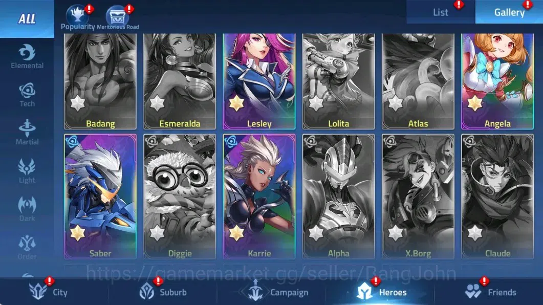 Mobile Legends: Adventure Accounts Global |LV 35| 566k Power |VIP 4| Camp 26-8 | Hero 62 | 27 SSR (Akashic,Bai,Miracle 7