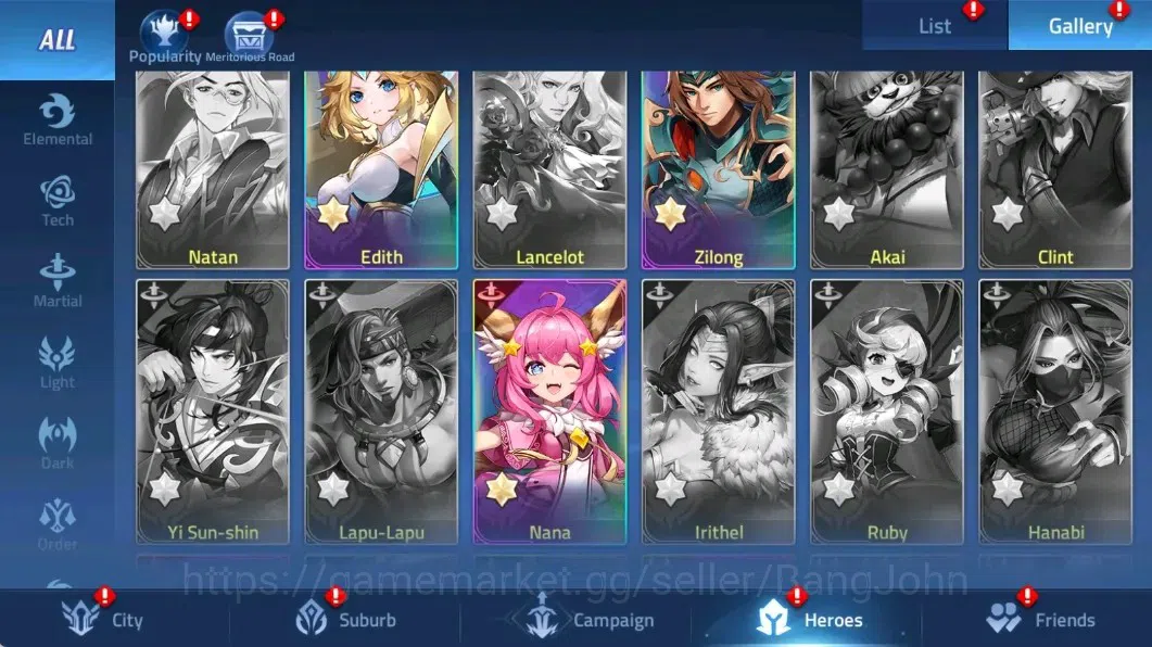 Mobile Legends: Adventure Accounts Global |LV 35| 566k Power |VIP 4| Camp 26-8 | Hero 62 | 27 SSR (Akashic,Bai,Miracle 8