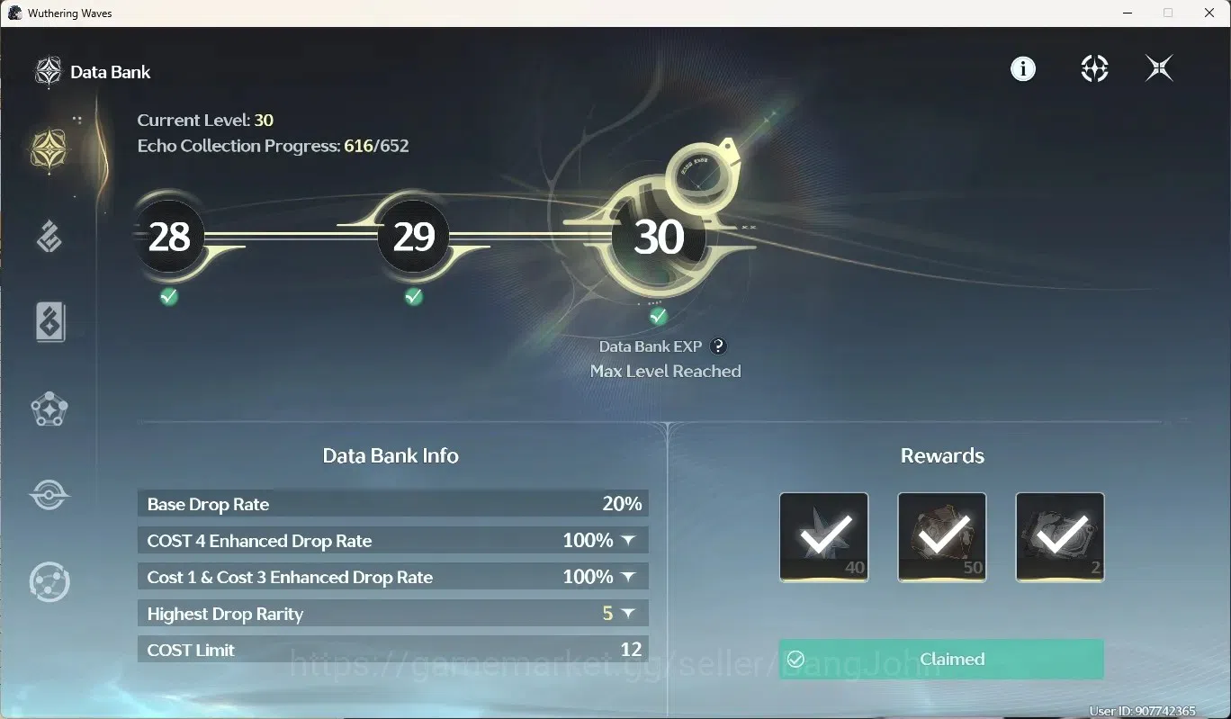 Wuthering Waves Accounts SEA|UL 50|Rank 50|1 Char Limited [Lucy RC6 + Sign] image 8