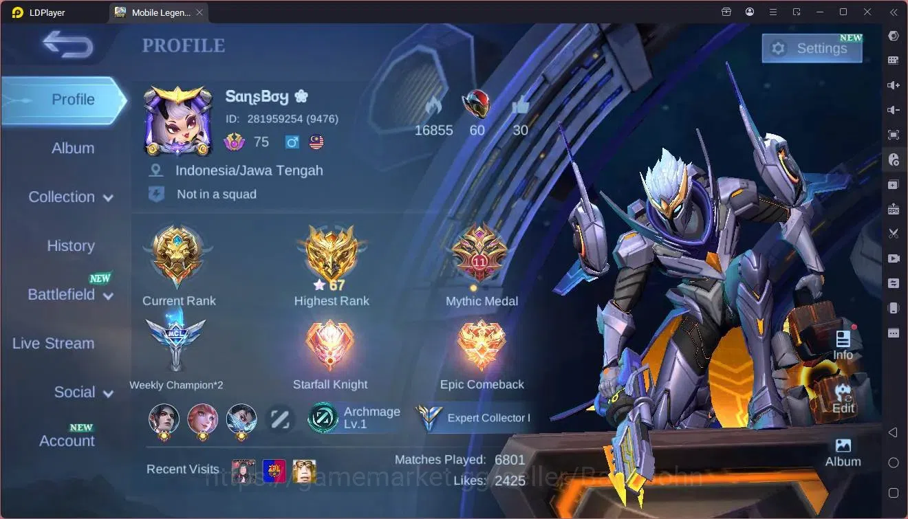 Mobile Legends: Bang Bang Accounts Global|Hero 131|Skin 192|Expert|Legend Granger|CC  image 17