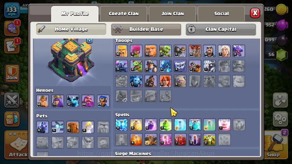 Clash of Clans Accounts TH 14 - BH 10|Limited Skin|LV 133|HH 8|BK 58,AQ 70 image 2