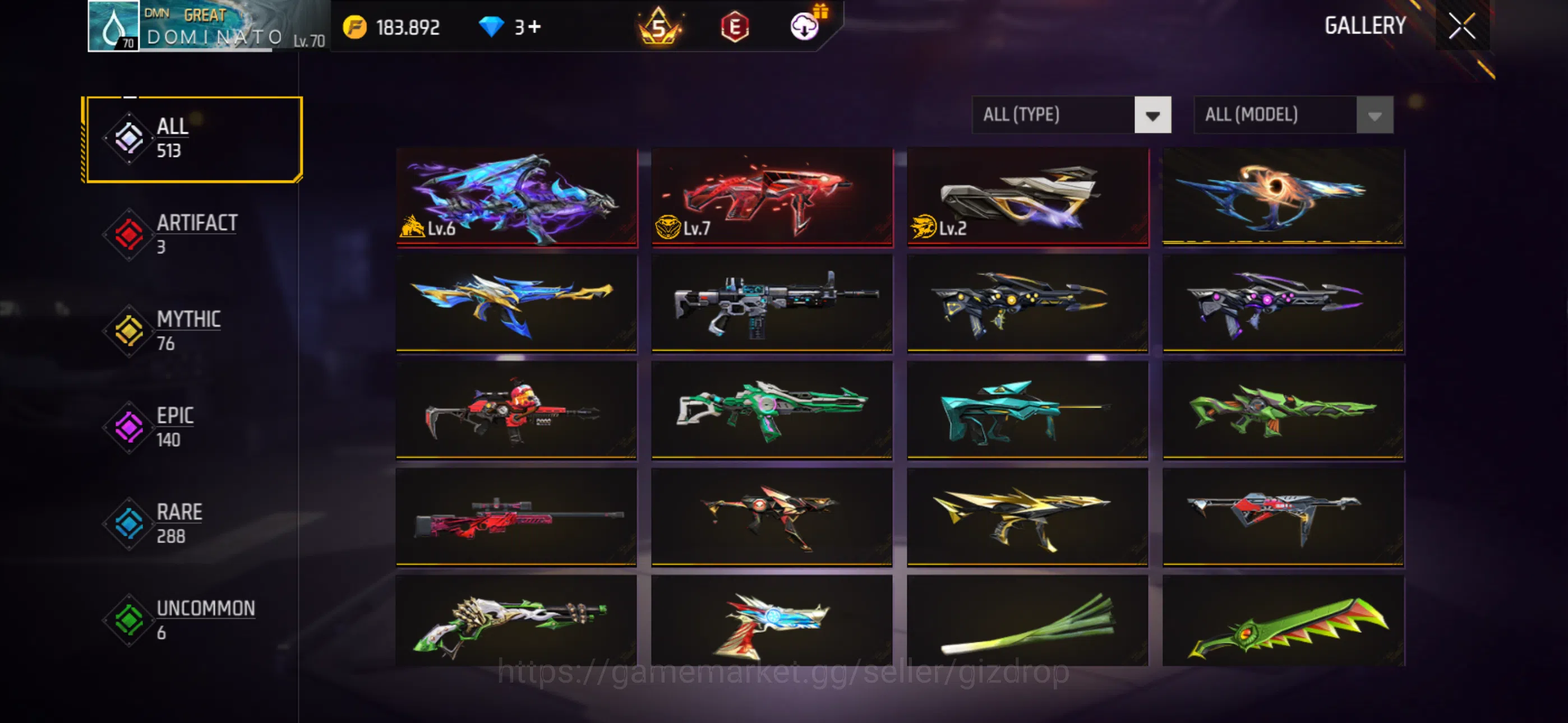 Free Fire Accounts Lvl 70 Old PvP acct | 6 yrs old | 600 bundles | 3 evos 1 maxed | instant delivery | Discord mando_shop 3