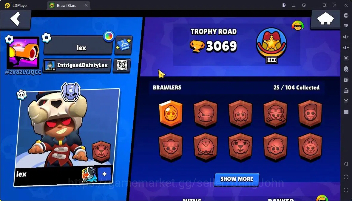 Brawl Stars Accounts Thropy 3069 | 25Brawler | 5Max |1 Legend,3 Mythic,8 Epic Skin|5737 Bling|98 Gems|ProtectOff|Check SS 2