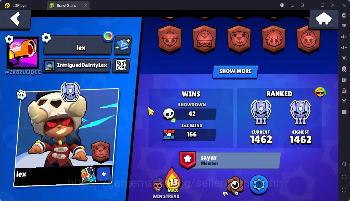 Brawl Stars Accounts Thropy 3069 | 25Brawler | 5Max |1 Legend,3 Mythic,8 Epic Skin|5737 Bling|98 Gems|ProtectOff|Check SS 3