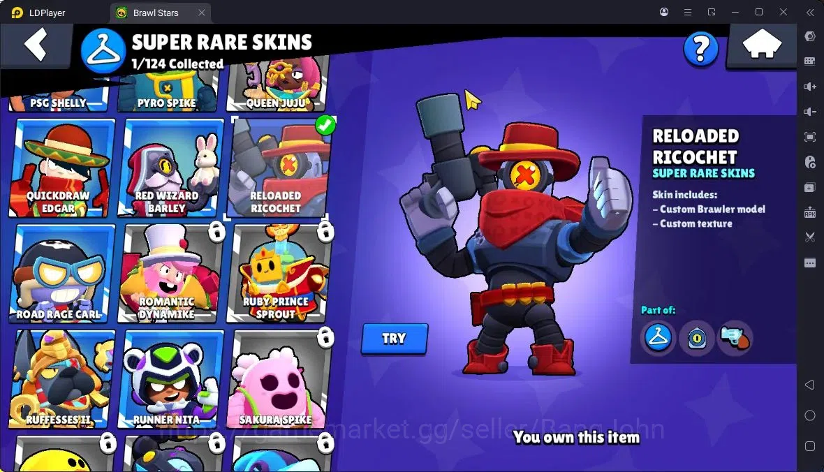 Brawl Stars Accounts Thropy 3069 | 25Brawler | 5Max |1 Legend,3 Mythic,8 Epic Skin|5737 Bling|98 Gems|ProtectOff|Check SS 5