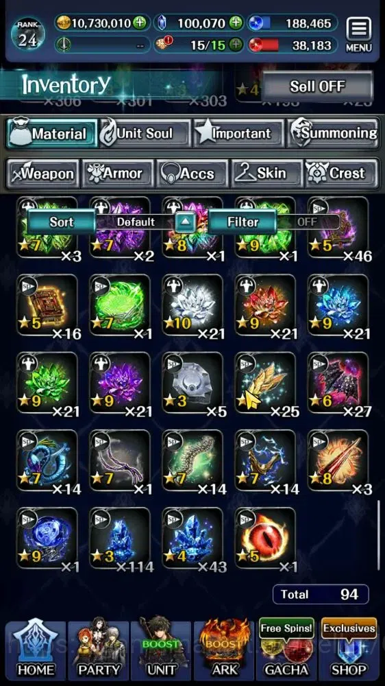 Last Cloudia Accounts Mid‑Game GLOBAL|Rank 24|100K Crystal|Collab Brave Frontier(G Tilith,Vargas) +(KOG Mauna,G Lilaha,POG 13