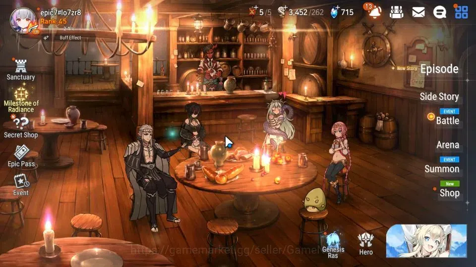 Epic Seven Accounts Starter GLOBAL UNVERIF|New Era|5 ML(Ruele Light,BYSHwayoung,Arch Leika)+Setsuka,AFS Flan,Etc|Poh ON|3,4K 1