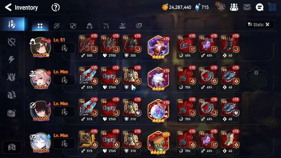 Epic Seven Accounts Starter GLOBAL UNVERIF|New Era|5 ML(Ruele Light,BYSHwayoung,Arch Leika)+Setsuka,AFS Flan,Etc|Poh ON|3,4K 13