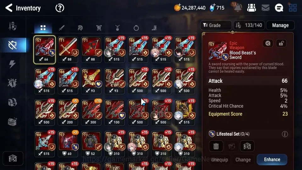 Epic Seven Accounts Starter GLOBAL UNVERIF|New Era|5 ML(Ruele Light,BYSHwayoung,Arch Leika)+Setsuka,AFS Flan,Etc|Poh ON|3,4K 14