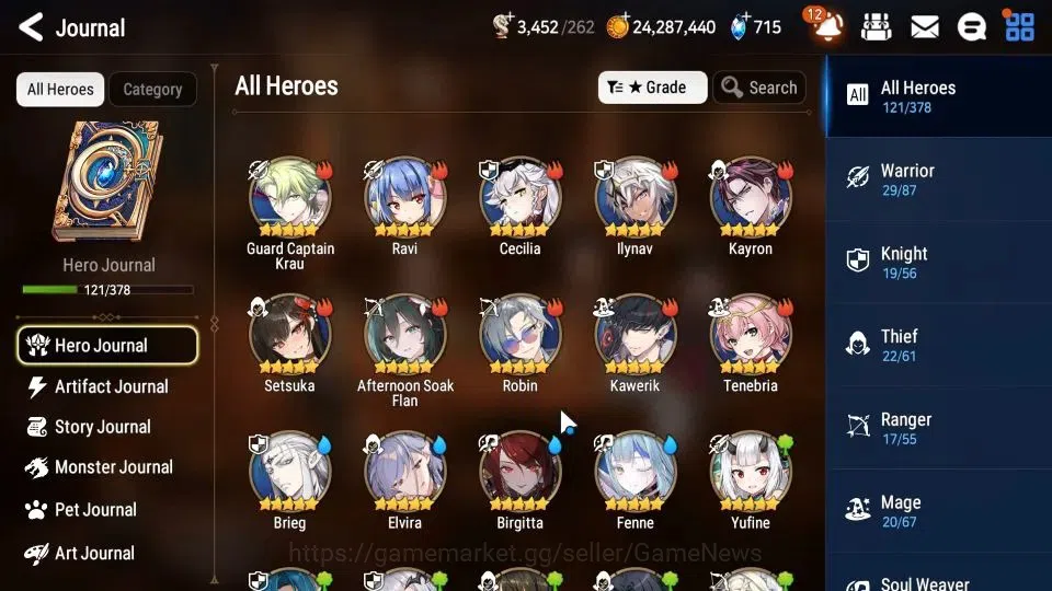 Epic Seven Accounts Starter GLOBAL UNVERIF|New Era|5 ML(Ruele Light,BYSHwayoung,Arch Leika)+Setsuka,AFS Flan,Etc|Poh ON|3,4K 7