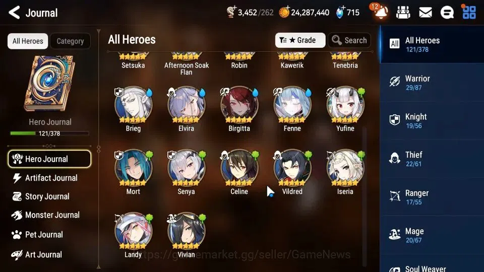 Epic Seven Accounts Starter GLOBAL UNVERIF|New Era|5 ML(Ruele Light,BYSHwayoung,Arch Leika)+Setsuka,AFS Flan,Etc|Poh ON|3,4K 8