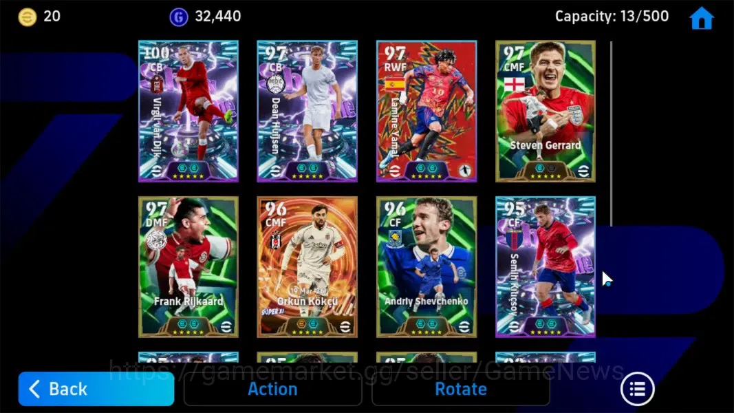 eFootball Accounts Android|BigTime Orkun Kokcu,Epic Steven Gerrard,Fr image 8