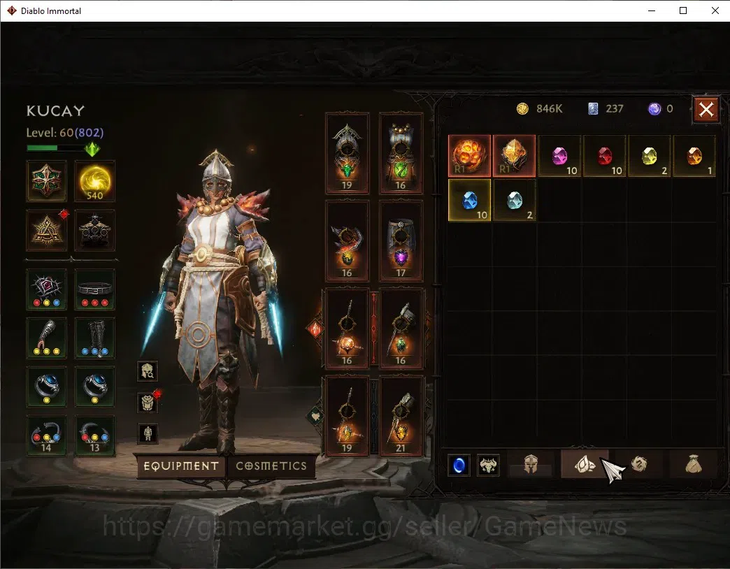 Diablo Immortal Accounts EU - Aranoch|CS ON|Lv60(802)|Monk|42k CR|Reso 540| image 6