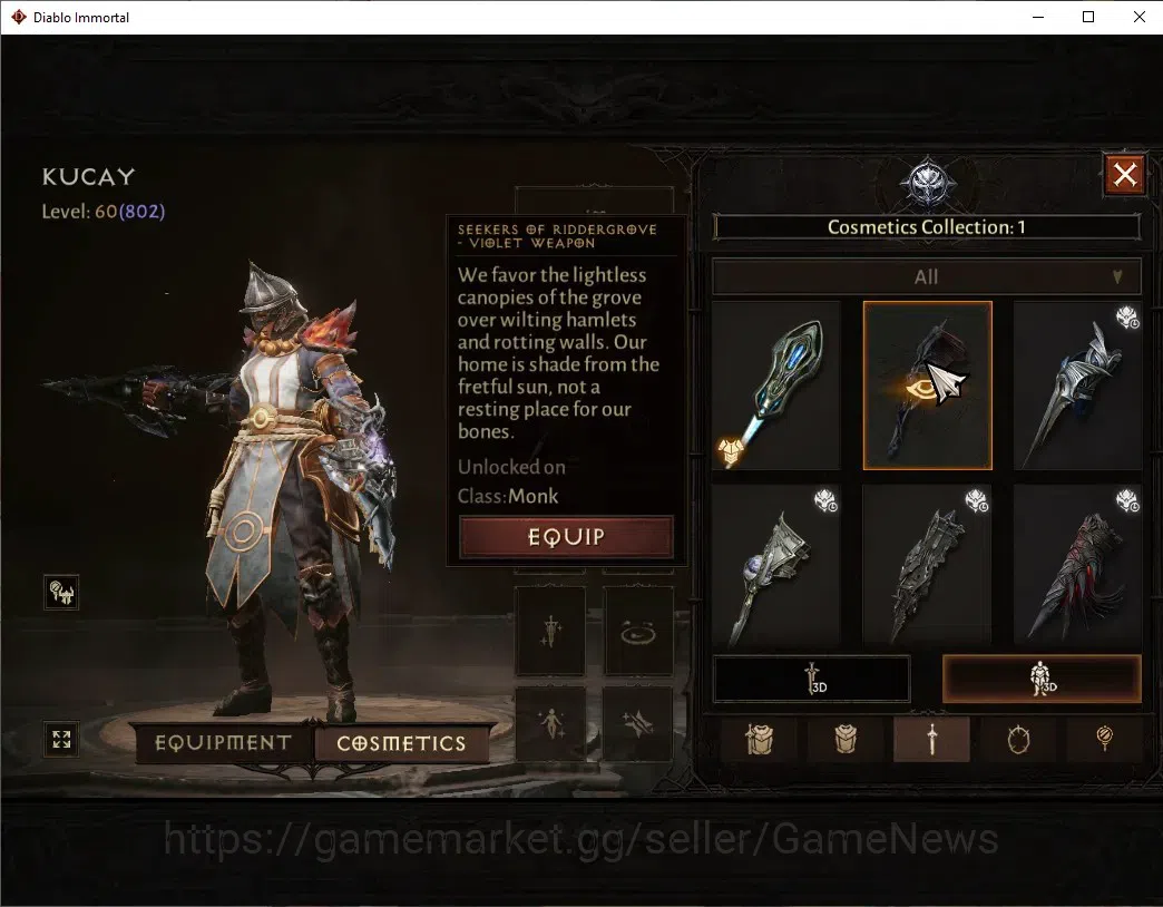 Diablo Immortal Accounts EU - Aranoch|CS ON|Lv60(802)|Monk|42k CR|Reso 540| image 9