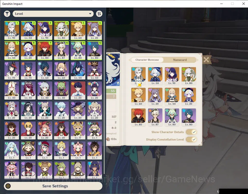 Genshin Impact Accounts ASIA |AR 55|4 Limit+38(*4Character)|Neuvillete,Fur image 1