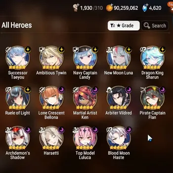 Epic Seven Accounts High-End Global Verif|NewEra|14 ML(NM Luna,Har setti,LC Bellona,Ruele oL,Etc),Rinak,Aube|PoH+Bles ON|4K