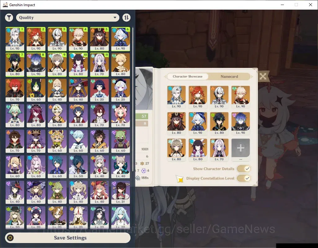 Genshin Impact Accounts Others EU|AR 57|11 Limited + 5 (*5 1