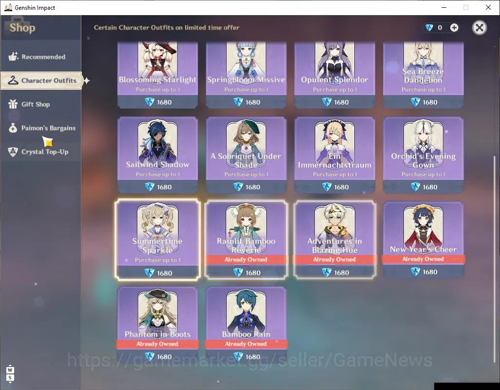 Genshin Impact Accounts Others EU|AR 57|11 Limited + 5 (*5 14