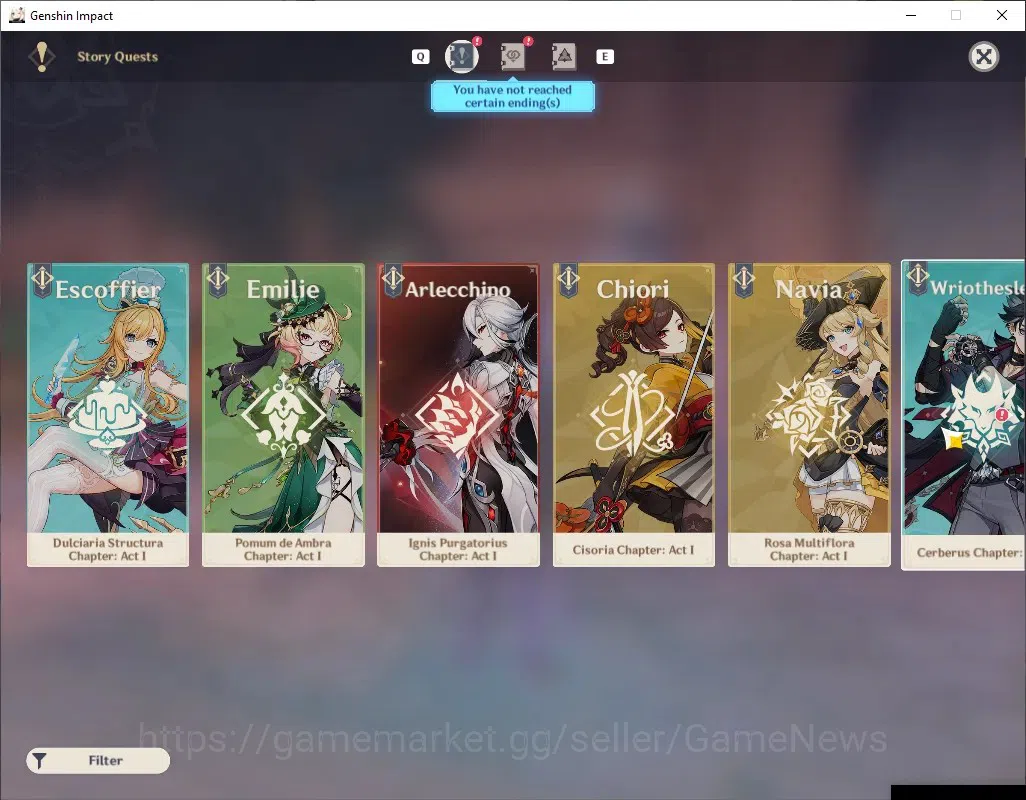 Genshin Impact Accounts Others EU|AR 57|11 Limited + 5 (*5 18