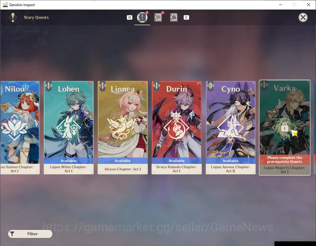 Genshin Impact Accounts Others EU|AR 57|11 Limited + 5 (*5 19