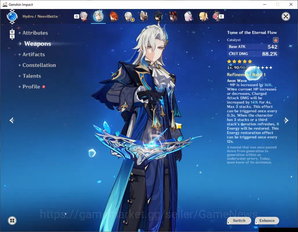 Genshin Impact Accounts Others EU|AR 57|11 Limited + 5 (*5 3