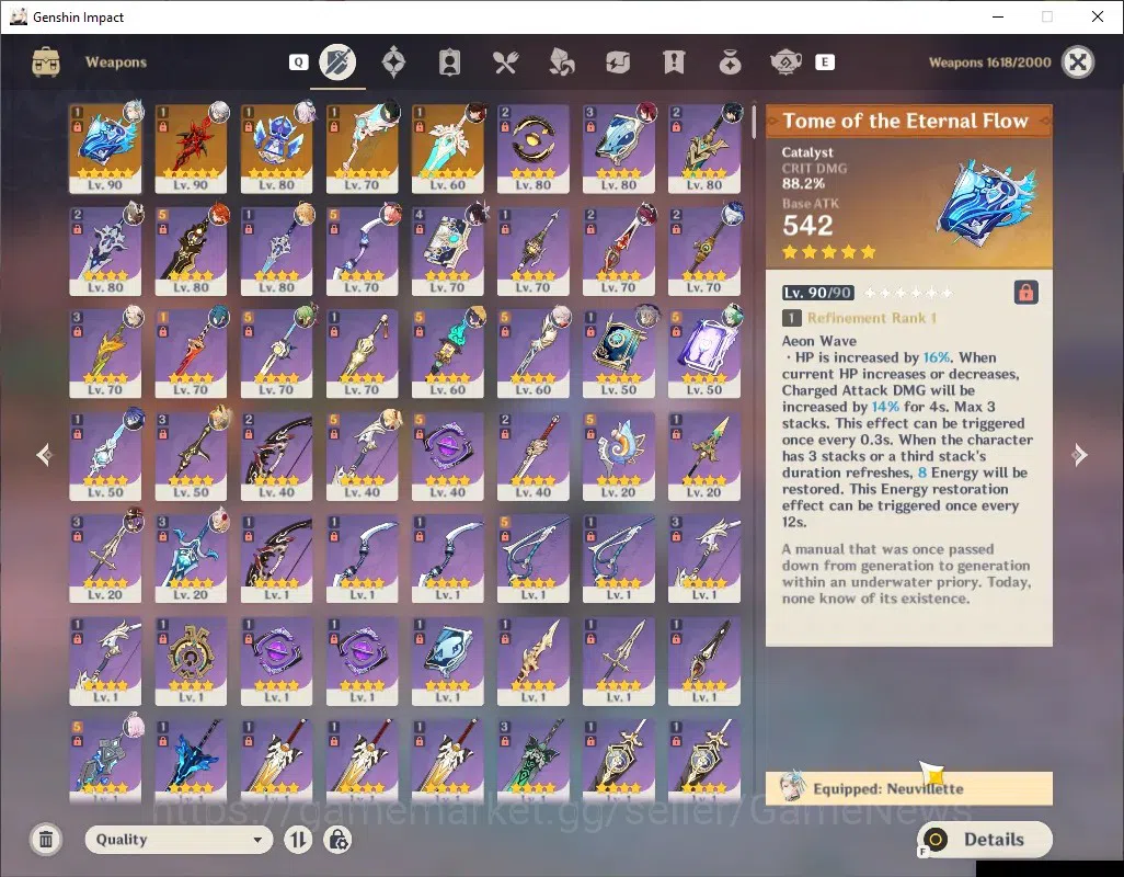 Genshin Impact Accounts Others EU|AR 57|11 Limited + 5 (*5 6