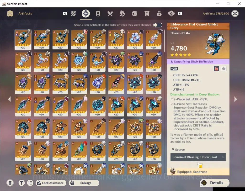 Genshin Impact Accounts Others EU|AR 57|11 Limited + 5 (*5 7