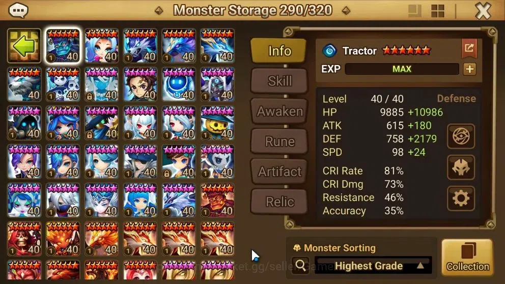Summoners War: Sky Arena Accounts End-Game ASIA Lv100|3 LD(Laima,Talisman,Aya)+100Total NB5(Gandalf,Himmel,Aragorn,Etc)+319 14