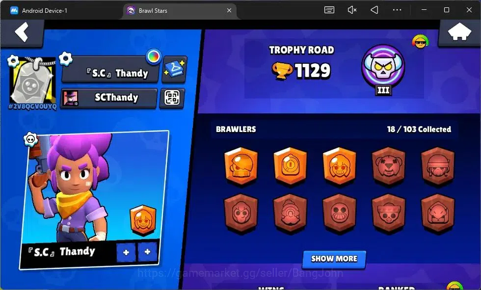Brawl Stars Accounts Global | 1129 Thropy| 18 Brawler| 3 Max Hypercharg image 2