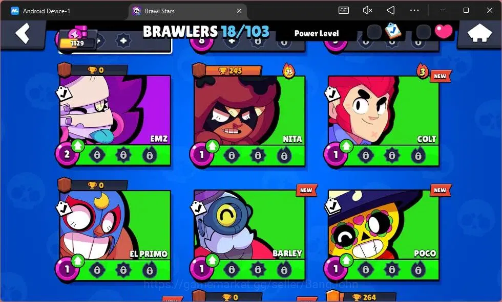 Brawl Stars Accounts Global | 1129 Thropy| 18 Brawler| 3 Max Hypercharg image 6