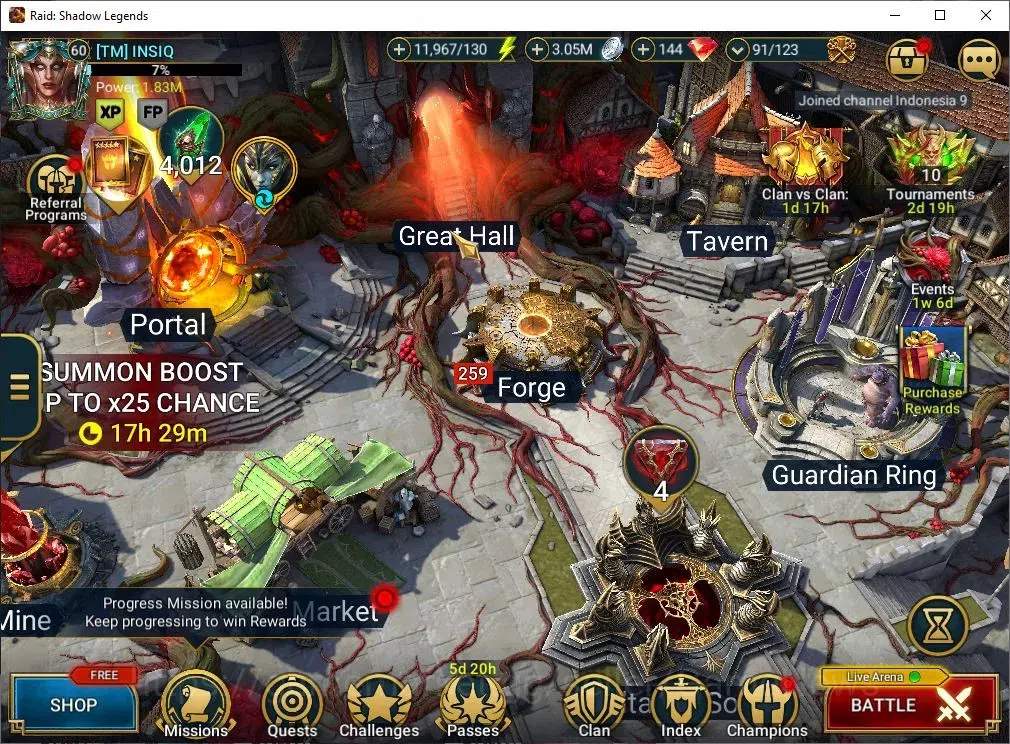 Raid: Shadow Legends Accounts Endgame Lv60 1,8M PWR|27 1