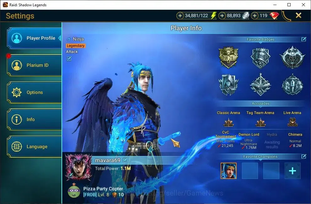 Raid: Shadow Legends Accounts Lv52 1,1M Power|17 Legend(Alice,DKnight,Mavara,Nin image 2